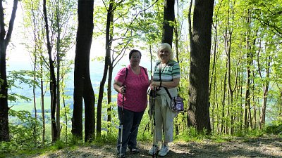 Já s Hankou kousek od rozhledny