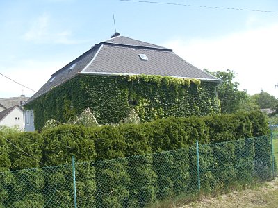 V Bílé Vodě jsem objevila i zajímavý domeček v zeleném kožichu