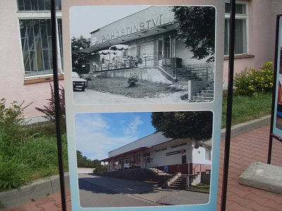 Na dolním snímku opravená budova pohostinství