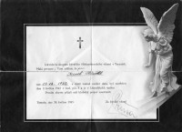 Oznámení, které přišlo mým prarodičům o Karlově popravě 