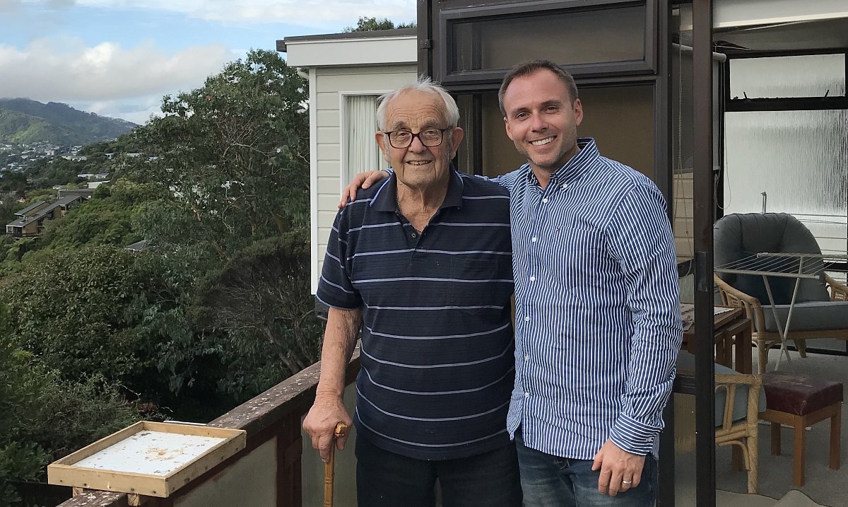 u Josefa Valenty ve Wellingtonu, nejstaršího Čecha na Novém Zélandu.jpg